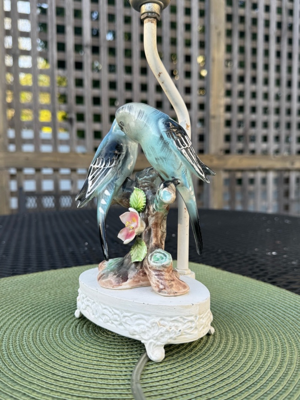 Vintage parakeet lamp - Picture 3 of 9